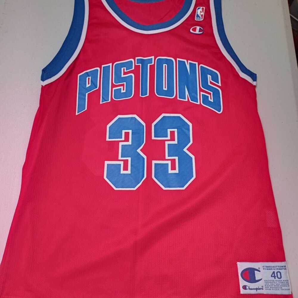 Champion Grant Hill Detroit Pistons NBA Basketball Jersey Adult Medium 40